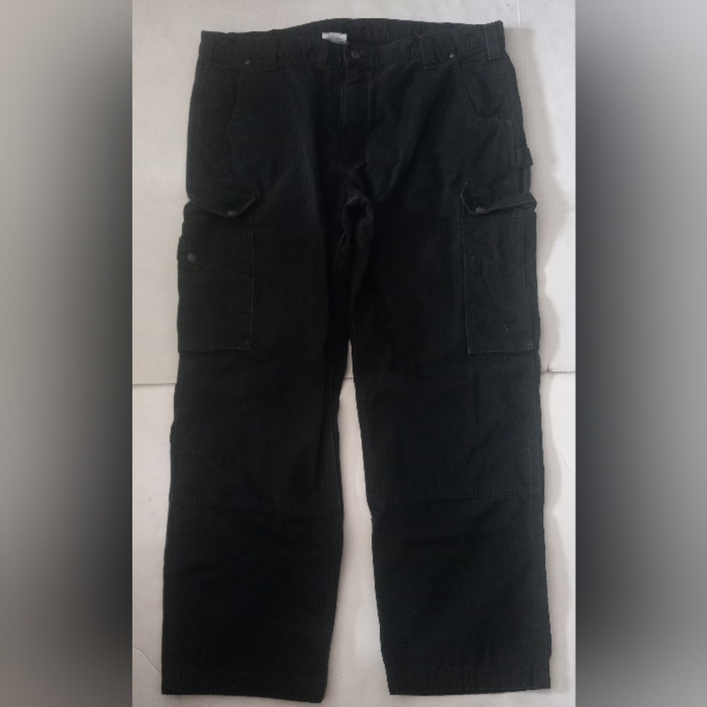 Carhartt RN#14806 Black Carpenter Work Cargo Pants Mens 40x30